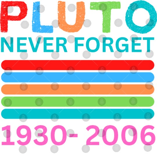 Pluto Never Forget Retro Space Science Pluto Digital Files