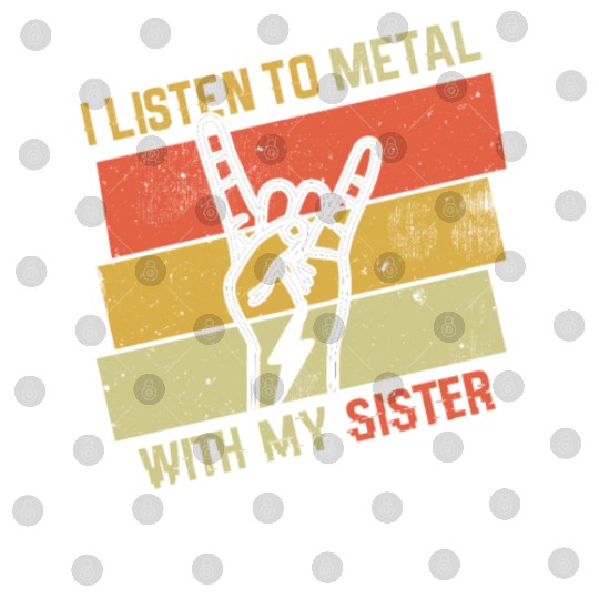 Vintage Metal With Sister Metal Kid Music Lover Digital Files