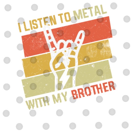 Vintage Metal With Brother Metal Kid Music Lover Digital Files