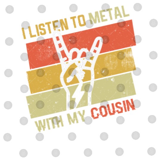 Vintage Metal With Cousin Metal Kid Music Lover Digital Files