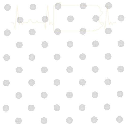 Pennsylvania State USA. Heart. Love. EKG. Pulse. Digital Files