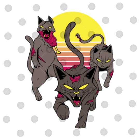 Angry zombie cats Angry zombie cats quote inspirat Digital Files