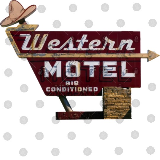 Route 66 Neon Western Motel Bethany Oklahoma Digital Files