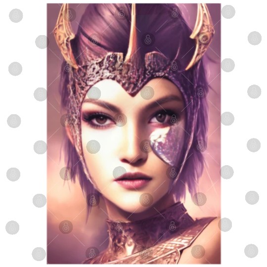 Warrior princess wearing gothic plate dark fantasy Digital Files