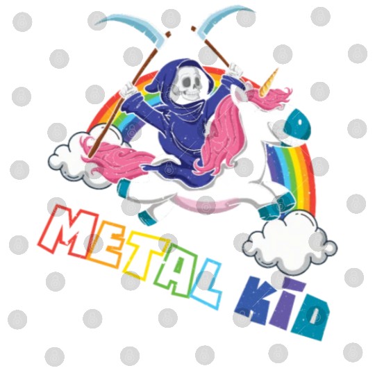 Metal Kid Music Unicorn Skeleton Rocker Rock Heavy Digital Files
