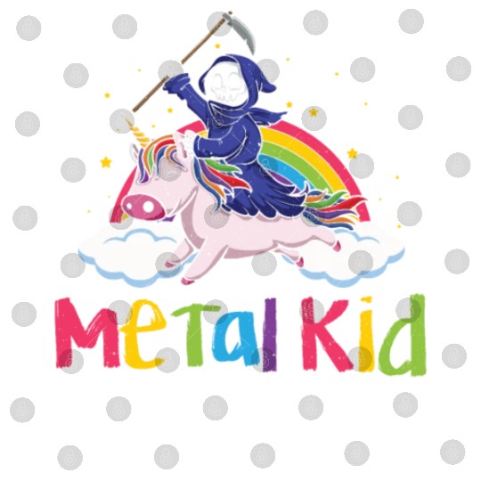 Metal Kid Music Unicorn Skeleton Grim Rock Heavy Digital Files