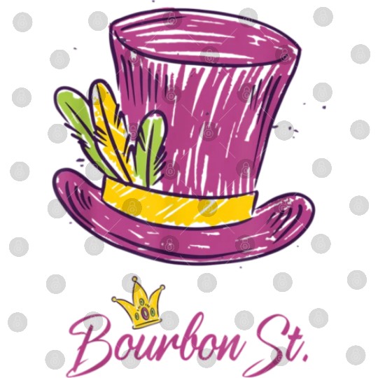 Bourbon Street Mardi Gras New Orleans French Quart Digital Files