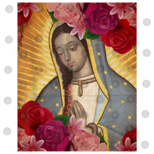 Our Lady of Guadalupe Rose Mexican Catholic Juan D Digital Files
