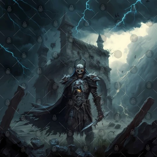 Death Knight in Thunderstorm Digital Files