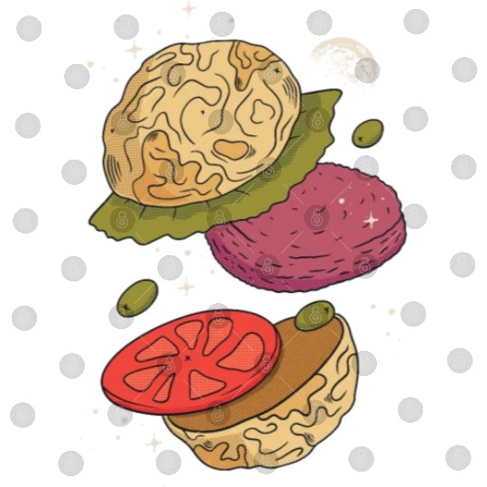 Planets burger vegetables Planets burger vegetable Digital Files