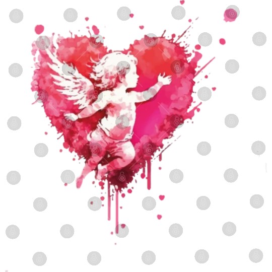 funny Cupid Valentine's Day girls Digital Files