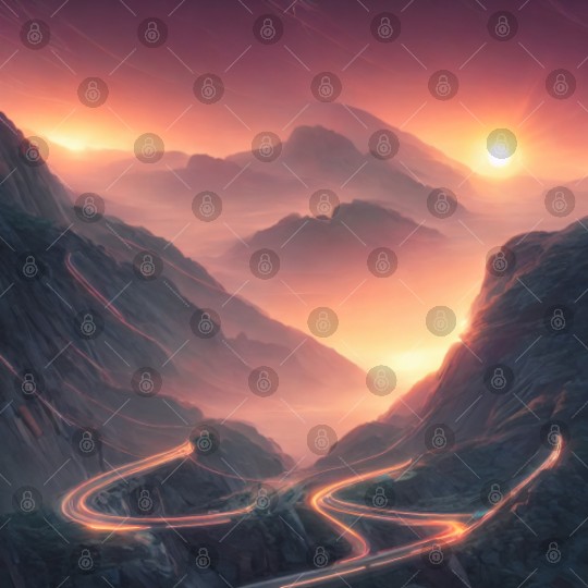 Sunrise at the Tunnel View Point Digital Files