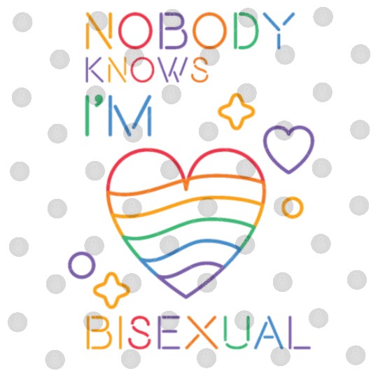 Nobody Knows I'm Bisexual LGBT Rainbow Pride Color Digital Files