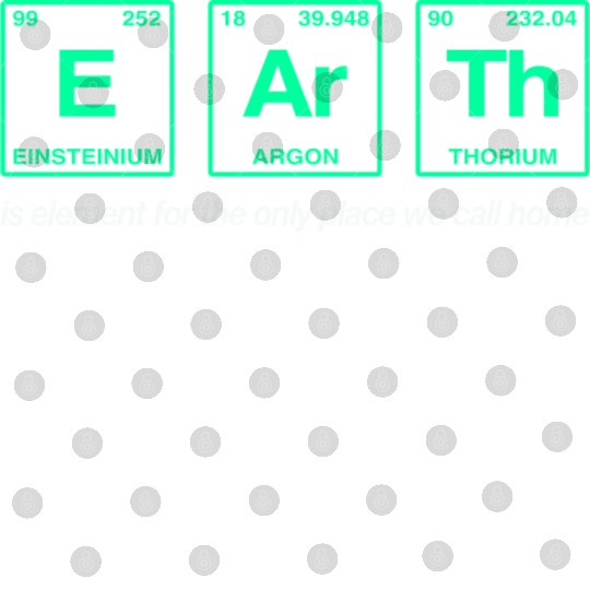 EARTH - written in elements of the periodic table Digital Files
