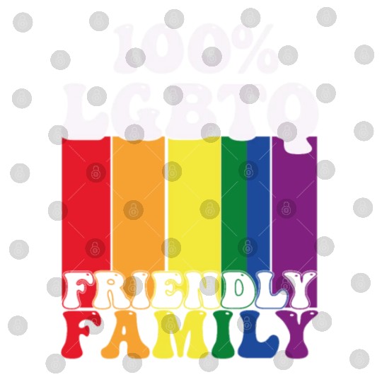 LGBTQ Friendly Family Gay Pride Month Rainbow Digital Files