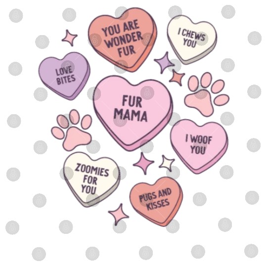 My Dog Is My Valentine Conversation Hearts Digital Files