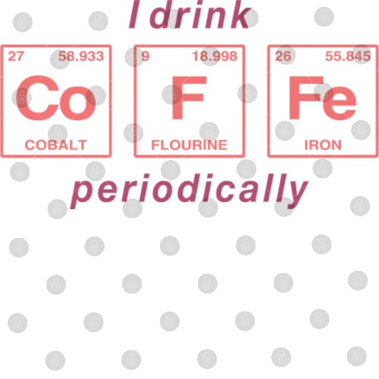 COFFEE - with elements of the periodic table Digital Files
