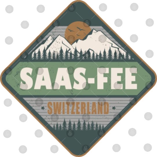 Saas-Fee Switzerland Swiss Alps Vintage Hiking Digital Files