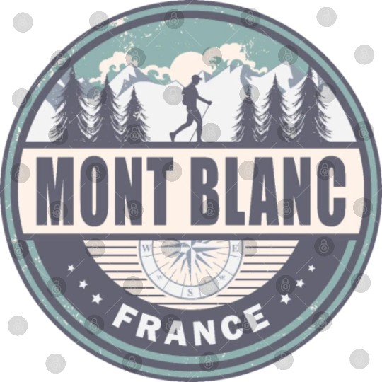 Mont Blanc France French Alps Vintage Hiking Digital Files