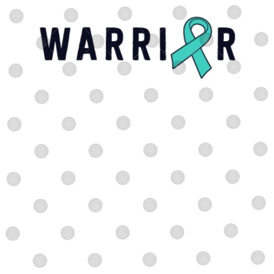 Warrior Motivational Teal Awareness Ribbon Digital Files
