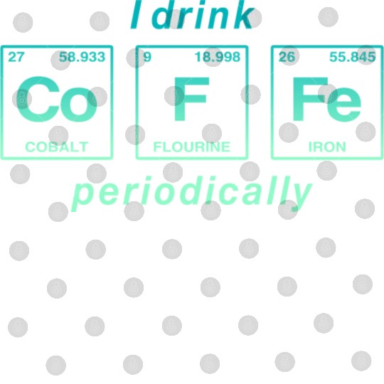COFFEE - with elements of the periodic table Digital Files