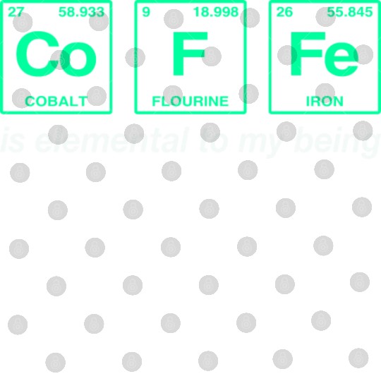 COFFEE - with elements of the periodic table Digital Files