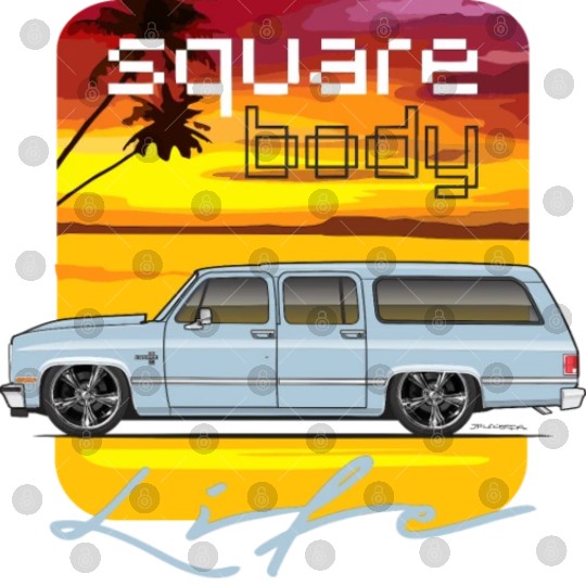 square Light Blue Digital Files