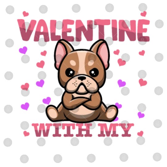 My First Valentine With My French Bulldog Animal Digital Files