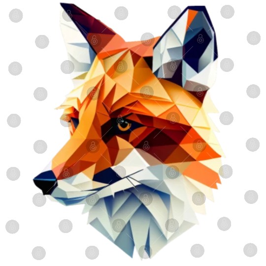 Fox Polygon Wild Animal Lover Wildlife Zookeeper Digital Files