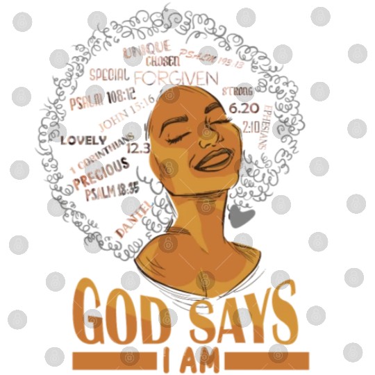 African American Girl God Says I Am Black Pride Digital Files