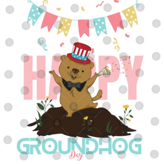 Happy Groundhog Day Digital Files