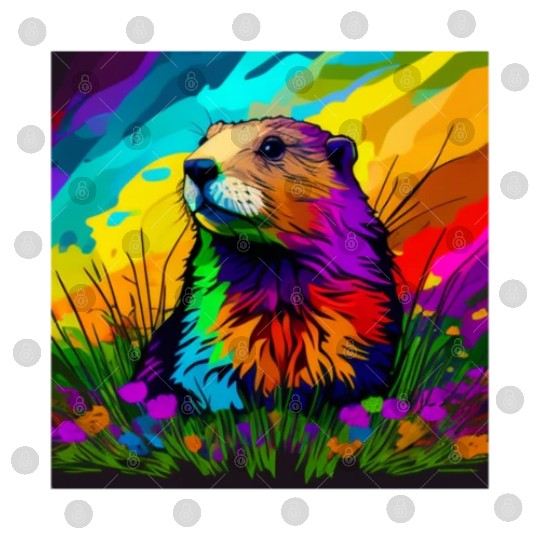 multicolor groundhog.groundhog day ,groundhog gift Digital Files