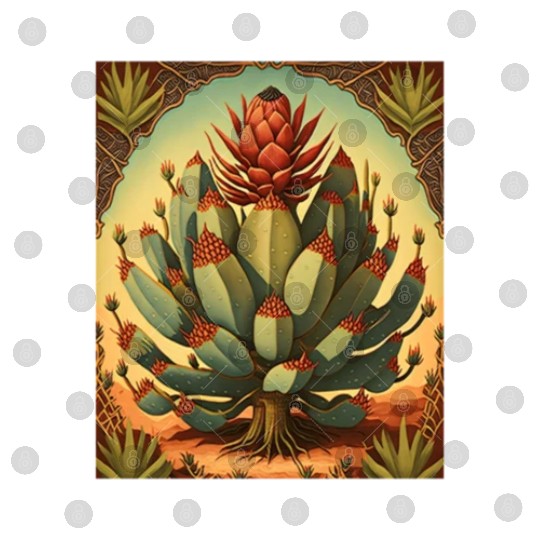 Agave Plant Collectors Agave Mexican Folk Painting Digital Files