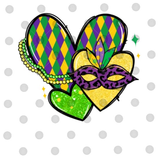 New Orleans Kids Girls Love Mardi Gras Outfit Digital Files