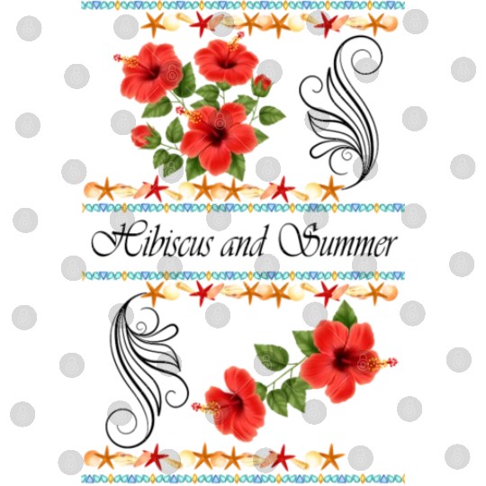 Hibiscus and Summer - Vintage Digital Files