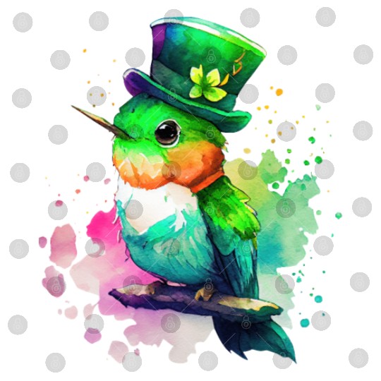 St Patrick's Day Irish Hummingbird Saint Patrick Digital Files