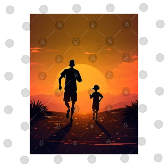 Running Exercise for Fitness Enthusiasts Father Digital Files