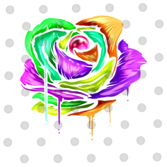 Painted And Colored Rose For Mardi Gras Digital Files