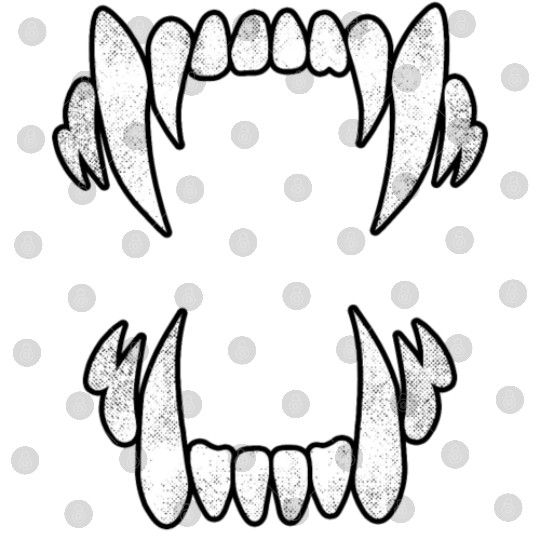 Scary Wolf Fangs Digital Files