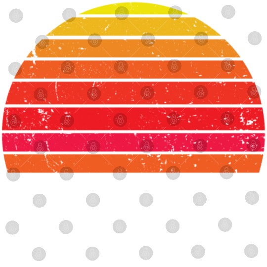 Vintage Distressed Retro Sunset - Red | Orange Digital Files