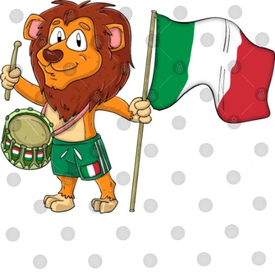 Lion with the Italy flag Digital Files