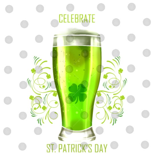 Glass Of Green Beer To Celebrate St Patricks Day Digital Files