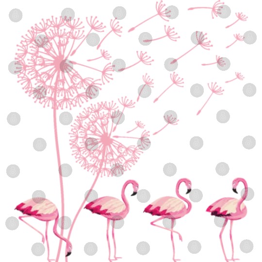 Flower Dandelion Tropical Bird Pink Flamingo Digital Files