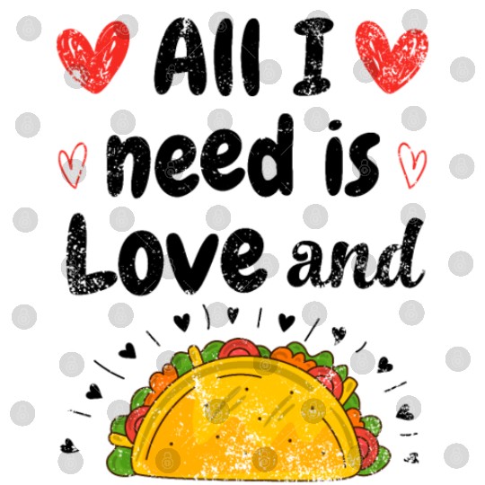Vintage I Love Tacos Groovy Tacos Are My Valentine Digital Files