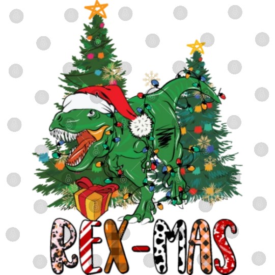Dino dinosaur T-rex Trex Tyrannosaurus Xmas Digital Files