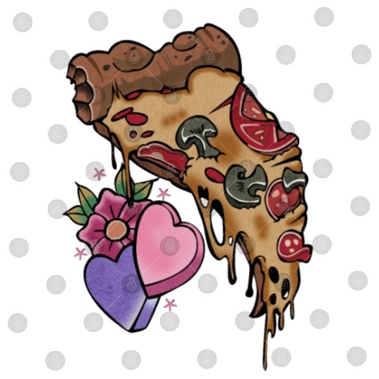 Pizza Is My Valentine Valentines Day Heart Digital Files