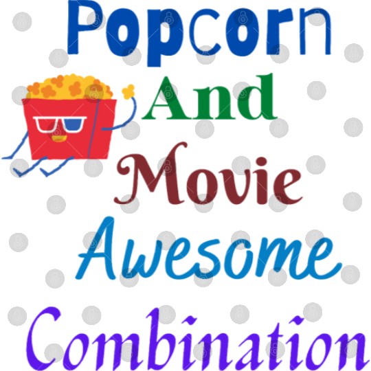 Popcorn And Movie Awesome Combination Digital Files