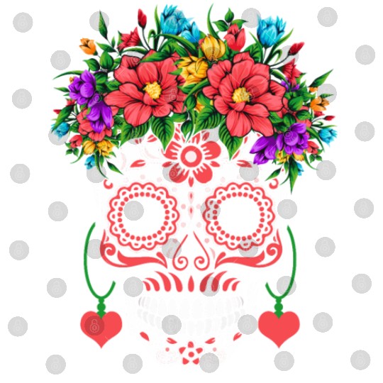 Hearts Sugar Bone Muertos Halloween Valentines Digital Files