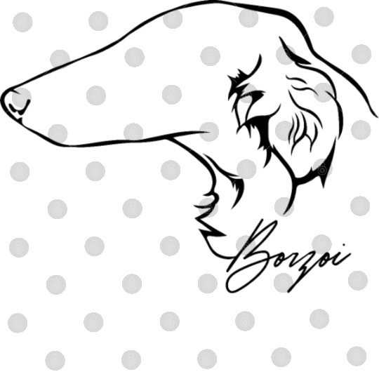 Funny Borzoi Profile dog mom sighthound hound Digital Files