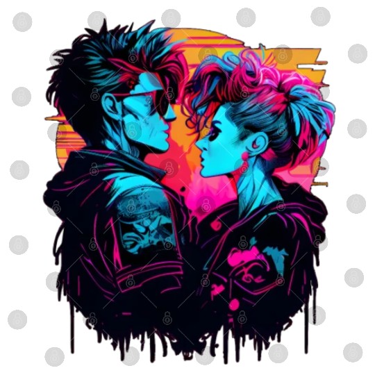 Get the Hottest Cyberpunk Synthwave Art - In Love Digital Files